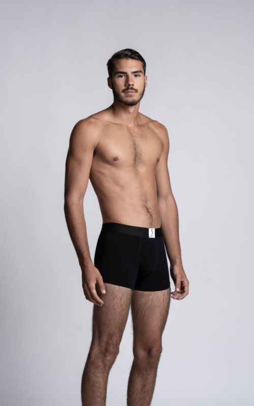 Arpenans - Boxer noir pour homme en coton confortable — S BORDEAUX®