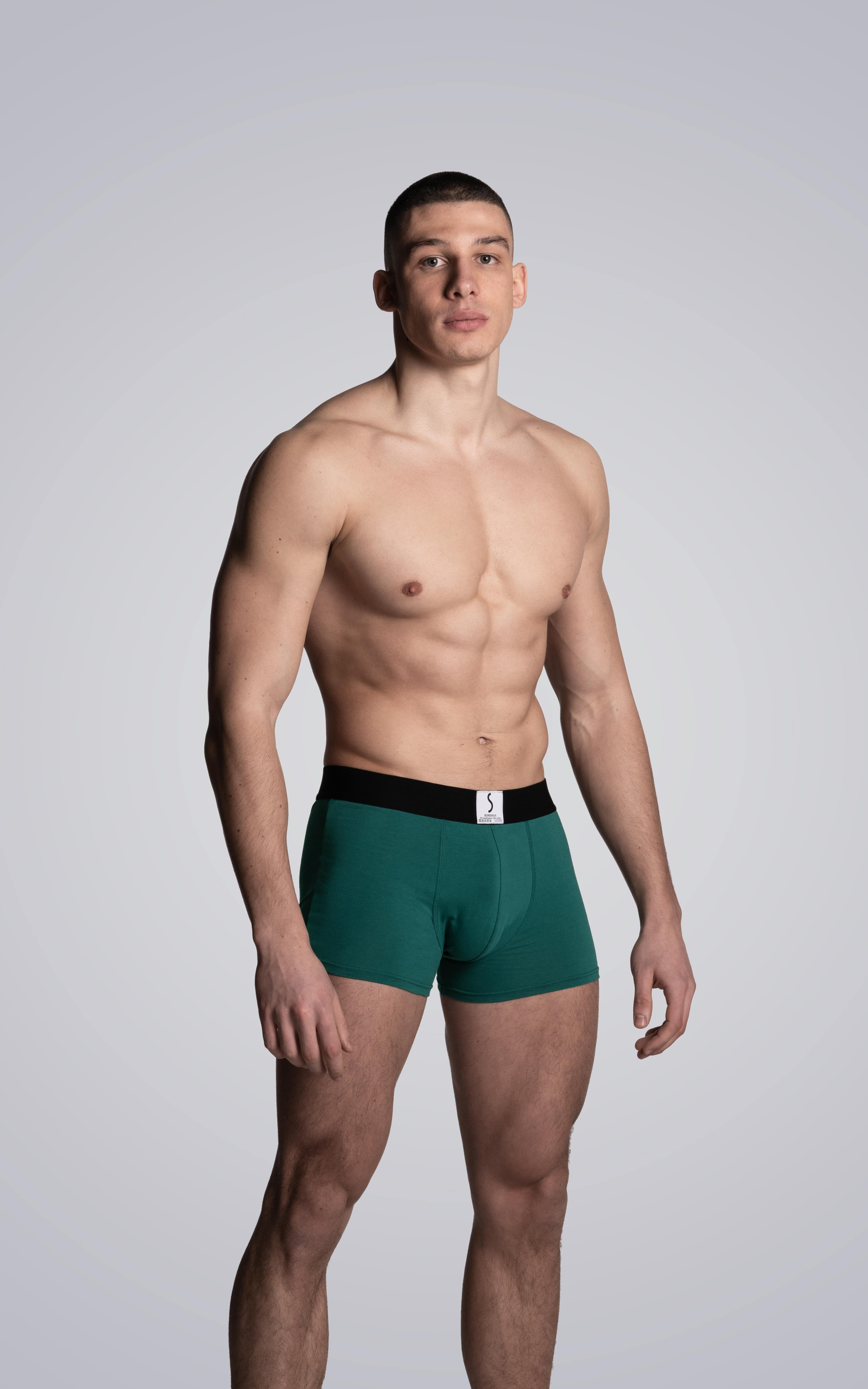 Boxer calecon vert cèdre pour homme arpenans de la marque S BORDEAUX