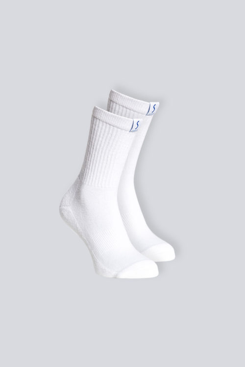 Deux paires de chaussettes mi-mollet blanches pour le sport pour homme de la marque S BORDEAUX