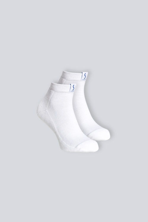 SportPro - 2 paires de chaussettes socquettes blanches pour le sport pour homme — S BORDEAUX