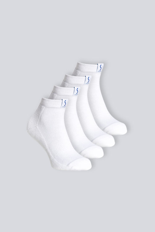 SportPro - 4 paires de chaussettes socquettes blanches pour le sport pour homme — S BORDEAUX