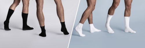 Paires de chaussettes pour homme noires et blanches de la marque S BORDEAUX