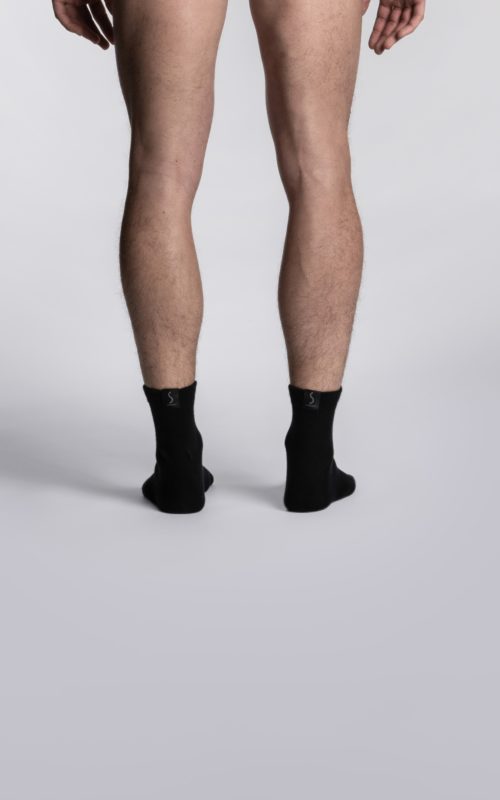 Paire de chaussettes noires socquettes pour homme de la marque S BORDEAUX