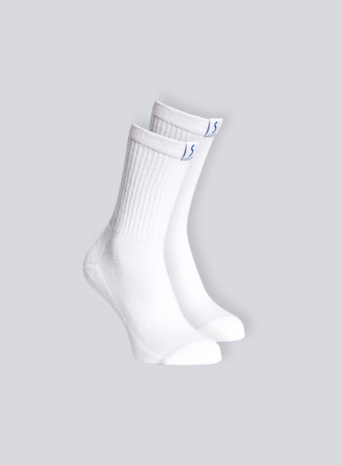 Deux paires de chaussettes mi-mollet blanche pour le sport pour homme de la marque S BORDEAUX