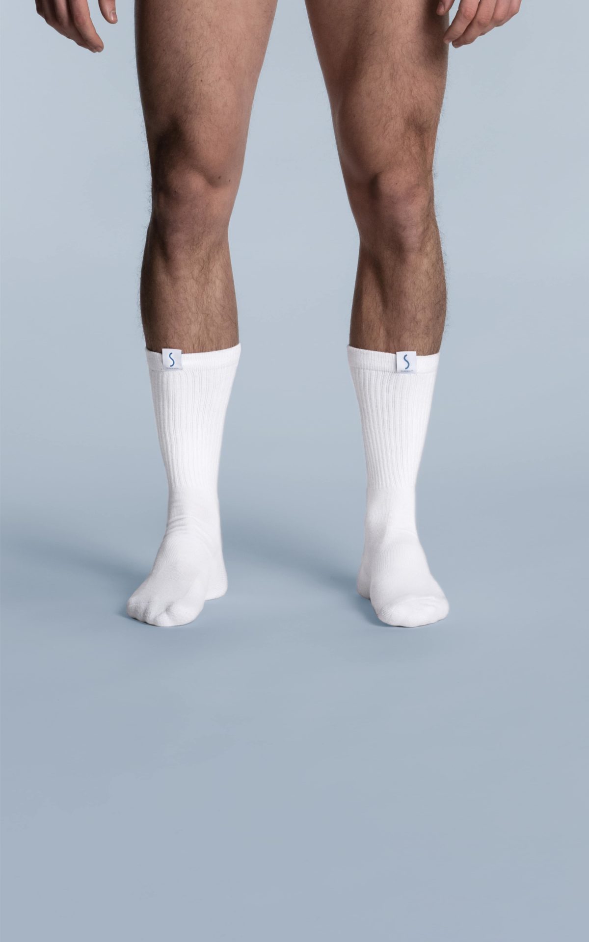 Paire de chaussettes mi-mollet blanches pour le sport pour homme de la marque S BORDEAUX